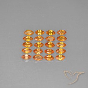 3,76 ct natürliche orangefarbener Saphir-Edelsteine, Marquise, VVS-VS