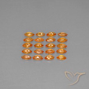 3,76 ct natürliche orangefarbener Saphir-Edelsteine, Marquise, VVS-VS