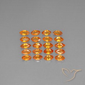 3,81 ct natürliche orangefarbener Saphir-Edelsteine, Marquise, VVS-VS