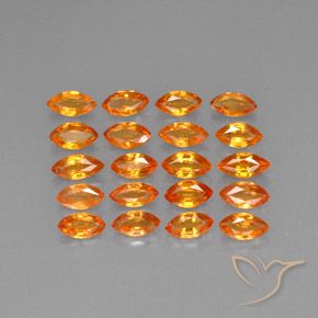 3,81 ct natürliche orangefarbener Saphir-Edelsteine, Marquise, VVS-VS