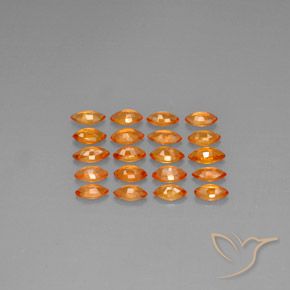 3,81 ct natürliche orangefarbener Saphir-Edelsteine, Marquise, VVS-VS
