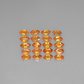 2,42 ct natürliche orangefarbener Saphir-Edelsteine, Marquise, VVS-VS