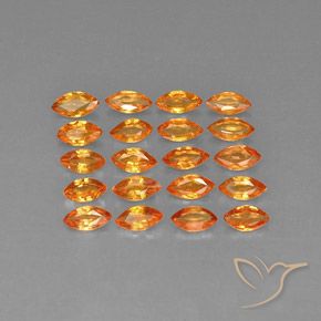 3,79 ct natürliche orangefarbener Saphir-Edelsteine, Marquise, VVS-VS