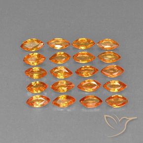 3,79 ct natürliche orangefarbener Saphir-Edelsteine, Marquise, VVS-VS