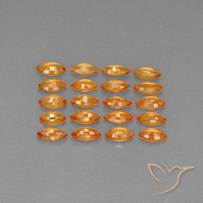 3,79 ct natürliche orangefarbener Saphir-Edelsteine, Marquise, VVS-VS