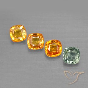 2,67 ct natürliche mehrfarbiger Saphir-Edelsteine, Kissenschliff, VVS-VS