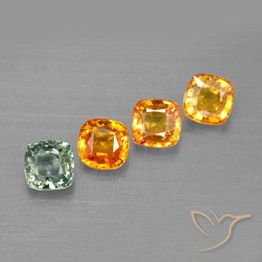 2,67 ct natürliche mehrfarbiger Saphir-Edelsteine, Kissenschliff, VVS-VS