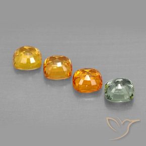 2,67 ct natürliche mehrfarbiger Saphir-Edelsteine, Kissenschliff, VVS-VS