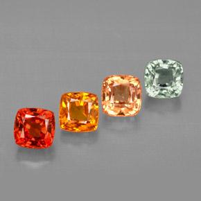 2,42 ct natürliche mehrfarbiger Saphir-Edelsteine, Kissenschliff, VVS-VS