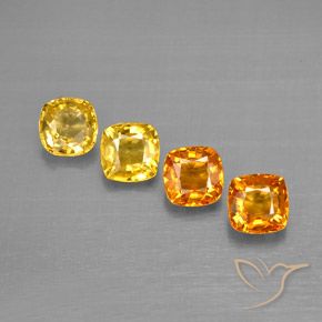 1,70 ct natürliche mehrfarbiger Saphir-Edelsteine, Kissenschliff, VVS-VS