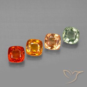 1,98 ct natürliche mehrfarbiger Saphir-Edelsteine, Kissenschliff, VVS-VS