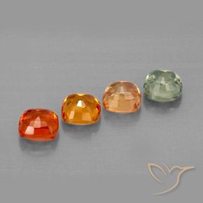 1,98 ct natürliche mehrfarbiger Saphir-Edelsteine, Kissenschliff, VVS-VS