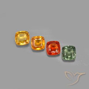 2,28 ct natürliche mehrfarbiger Saphir-Edelsteine, Kissenschliff, VVS-VS