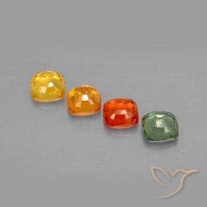 2,28 ct natürliche mehrfarbiger Saphir-Edelsteine, Kissenschliff, VVS-VS