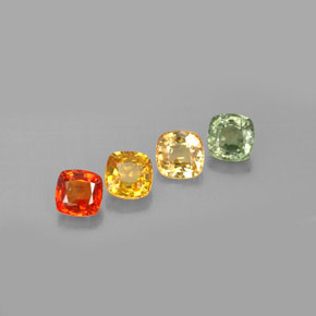 1,67 ct natürliche mehrfarbiger Saphir-Edelsteine, Kissenschliff, VVS-VS