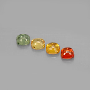 1,67 ct natürliche mehrfarbiger Saphir-Edelsteine, Kissenschliff, VVS-VS