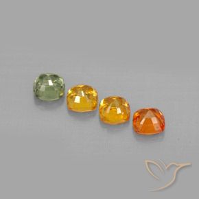 1,85 ct natürliche mehrfarbiger Saphir-Edelsteine, Kissenschliff, VVS-VS