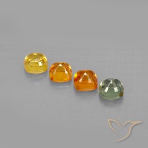 2,10 ct natürliche mehrfarbiger Saphir-Edelsteine, Kissenschliff, VVS-VS