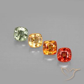 2,24 ct natürliche mehrfarbiger Saphir-Edelsteine, Kissenschliff, VVS-VS