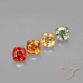 2,24 ct natürliche mehrfarbiger Saphir-Edelsteine, Kissenschliff, VVS-VS