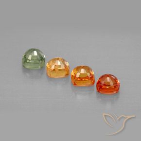 2,24 ct natürliche mehrfarbiger Saphir-Edelsteine, Kissenschliff, VVS-VS
