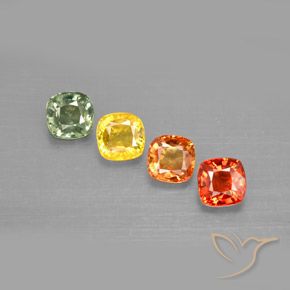 2,19 ct natürliche mehrfarbiger Saphir-Edelsteine, Kissenschliff, VVS-VS