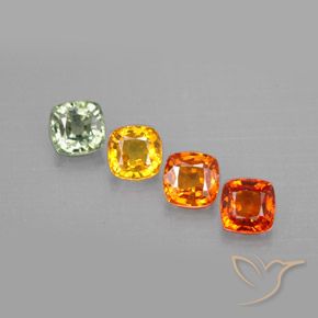 2,30 ct natürliche mehrfarbiger Saphir-Edelsteine, Kissenschliff, VVS-VS
