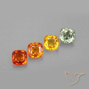 2,30 ct natürliche mehrfarbiger Saphir-Edelsteine, Kissenschliff, VVS-VS