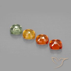 2,30 ct natürliche mehrfarbiger Saphir-Edelsteine, Kissenschliff, VVS-VS