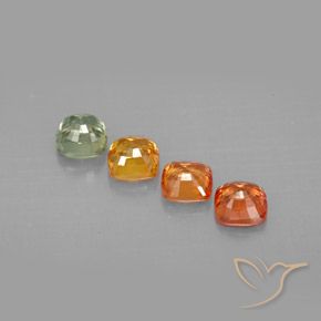 1,95 ct natürliche mehrfarbiger Saphir-Edelsteine, Kissenschliff, VVS-VS