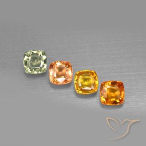 2,55 ct natürliche mehrfarbiger Saphir-Edelsteine, Kissenschliff, VVS-VS