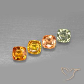 2,55 ct natürliche mehrfarbiger Saphir-Edelsteine, Kissenschliff, VVS-VS