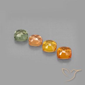 2,55 ct natürliche mehrfarbiger Saphir-Edelsteine, Kissenschliff, VVS-VS