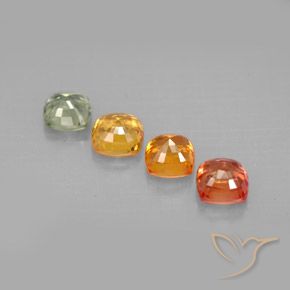2,64 ct natürliche mehrfarbiger Saphir-Edelsteine, Kissenschliff, VVS-VS
