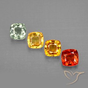 1,96 ct natürliche mehrfarbiger Saphir-Edelsteine, Kissenschliff, VVS-VS