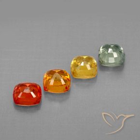 1,96 ct natürliche mehrfarbiger Saphir-Edelsteine, Kissenschliff, VVS-VS