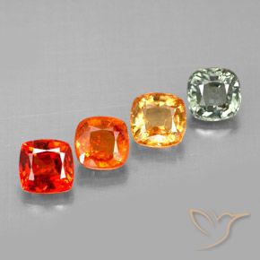 2,34 ct natürliche mehrfarbiger Saphir-Edelsteine, Kissenschliff, VVS-VS
