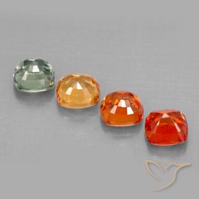 2,34 ct natürliche mehrfarbiger Saphir-Edelsteine, Kissenschliff, VVS-VS