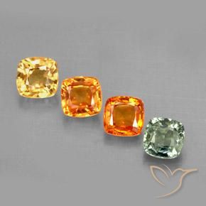 2,19 ct natürliche mehrfarbiger Saphir-Edelsteine, Kissenschliff, VVS-VS