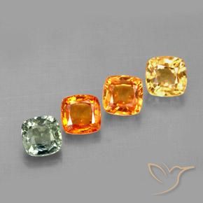 2,19 ct natürliche mehrfarbiger Saphir-Edelsteine, Kissenschliff, VVS-VS