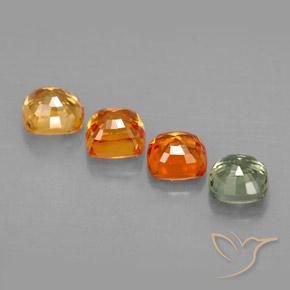 2,19 ct natürliche mehrfarbiger Saphir-Edelsteine, Kissenschliff, VVS-VS