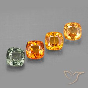 2,36 ct natürliche mehrfarbiger Saphir-Edelsteine, Kissenschliff, VVS-VS