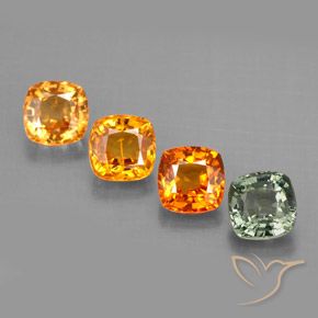 2,36 ct natürliche mehrfarbiger Saphir-Edelsteine, Kissenschliff, VVS-VS