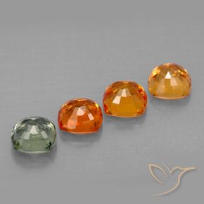 2,36 ct natürliche mehrfarbiger Saphir-Edelsteine, Kissenschliff, VVS-VS