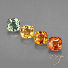2,15 ct natürliche mehrfarbiger Saphir-Edelsteine, Kissenschliff, VVS-VS