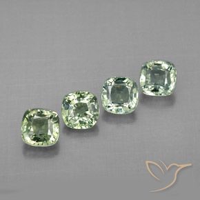 1,72 ct natürliche grüner Saphir-Edelsteine, Kissenschliff, VVS-VS