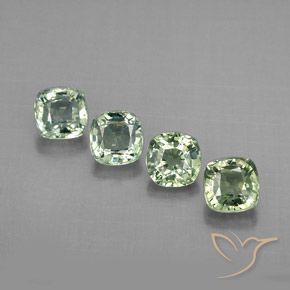 1,72 ct natürliche grüner Saphir-Edelsteine, Kissenschliff, VVS-VS