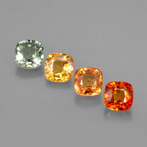 1,94 ct natürliche mehrfarbiger Saphir-Edelsteine, Kissenschliff, VVS-VS
