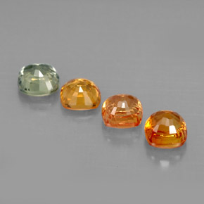 1,94 ct natürliche mehrfarbiger Saphir-Edelsteine, Kissenschliff, VVS-VS