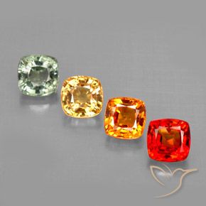 2,49 ct natürliche mehrfarbiger Saphir-Edelsteine, Kissenschliff, VVS-VS